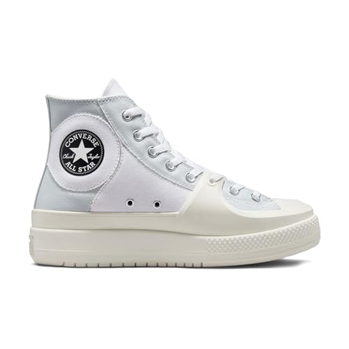 Image of Converse Men Chuck Taylor All Star Construct Colourblocked White Canvas Sneakers