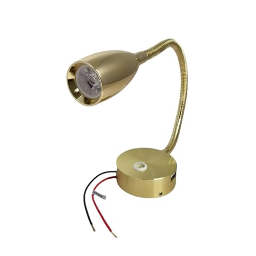 MARVIX LED Flexible Gooseneck Reading Light 12V 24V Spotlight Touch Switch Dimmable USB Charging Port Map Lamp For Motorhome Campervan Boat