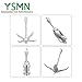 YSMN Folding Anchor, Grapnel Anchor Kit Replacement for Kayaks, Canoes, Paddle Boards