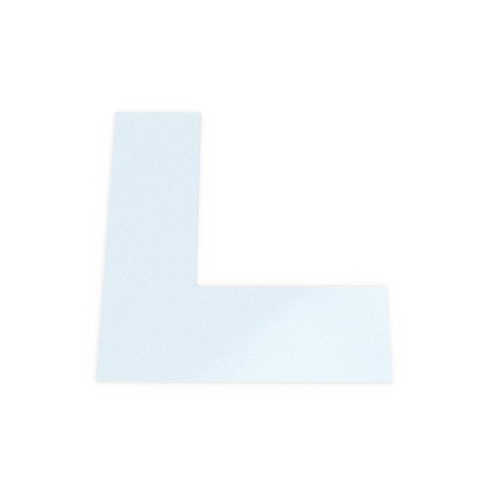 Squared Adhesive Floor Corners - 6" x 6" x 2" (25/Pack) White