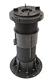 Gartenwelt Riegelsberger Justierbarer Plattenlager Basic mit Gefälleausgleich bis zu 7% Terrassenlager Stelzlager Stellfuß für Terrassen-Platten Keramik Stein Beton höhenverstellbar 214-318 mm
