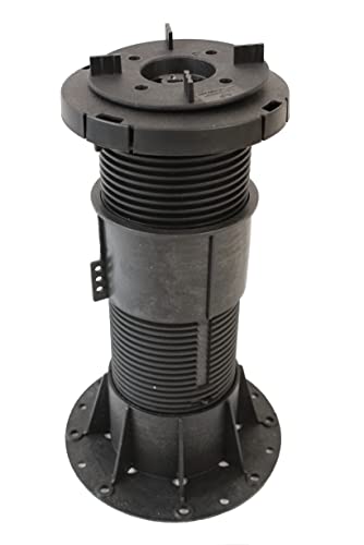 Preisvergleich Produktbild Justierbarer Plattenlager Basic mit Gefälleausgleich bis zu 7 % Terrassenlager Stelzlager Stellfuß für Terrassen-Platten Keramik Stein Beton höhenverstellbar 214-318 mm / 16 Stk. (1 Karton)