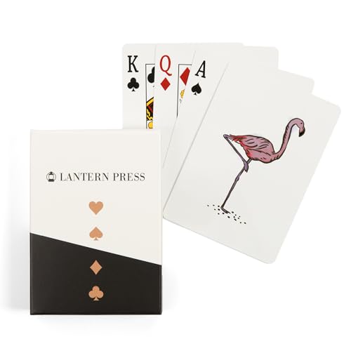 Lantern Press Flamingo, Icon, Naipes Póker 52 piezas
