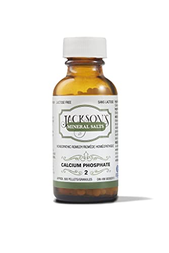 Jackson's #2 Calc phos 6X - The First Certified Vegan, Lactose-Free Schuessler Tissue Cell Salt - Made in The USA (500 pellets)