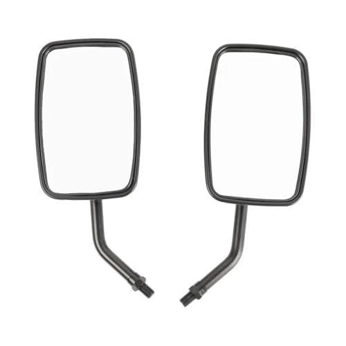 Rétroviseurs 10mm moto rectangulaires en verre transparent noir ultra stable pour VF750