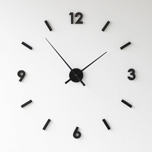 Image of Modern Wall Clock Minimalist | Large 3D DIY Wall Clock with Silent Sweep Movement,Frameless Wall Decor for Living Room, Office, Bedroom | Easy Installation & Stylish Decoration