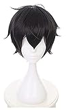 AnimeFiG Anime Persona 5 Akira Kurusu Black Short Wig Cosplay Costume Heat Resistant Synthetic Hair Men Women Party Cosplay Wigs