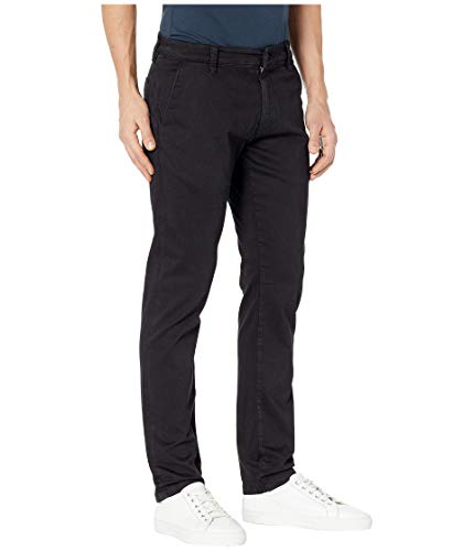 Mavi Men's Johnny Regular Rise Slim Leg Chino Pants, Black Sateen Twill 33 x 324