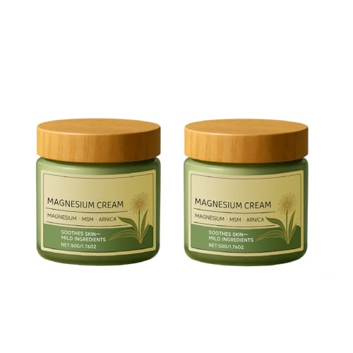 ZTSGU 2 Pcs Total Relief Magnesium Cream for Comfort Fast-Absorbing with MSM & Arnica Soothing Nerve Formula for Legs Shoulders & Back Daily Body Comfort Care.
