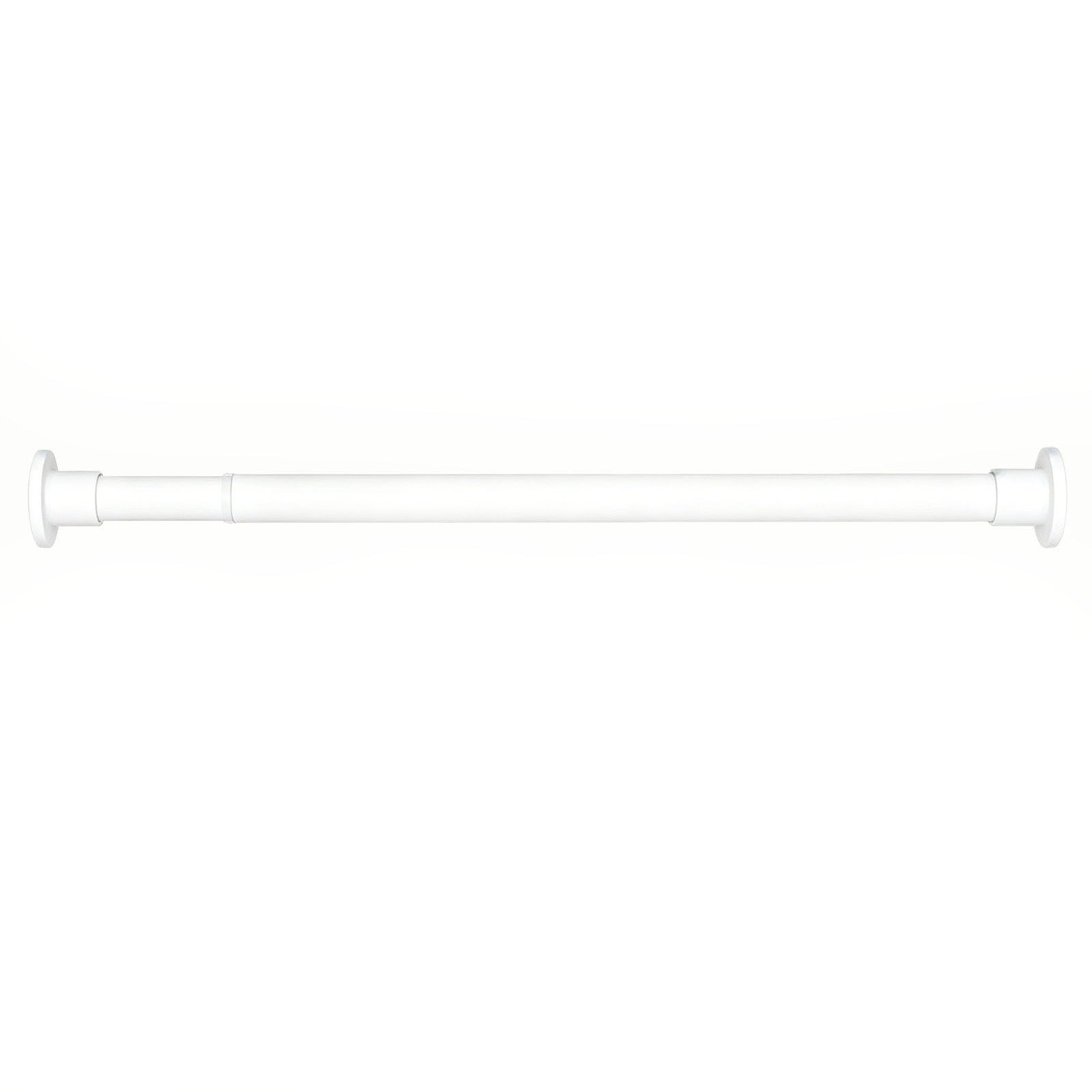 Adjustable Closet Rod, No Drill Curtain Rod, Chip-Resistant, High Load-Bearing Capacity, Suitable for Wardrobes, Bathrooms, Balconies, and Kitchens(White,110-200cm/43.3-78.7in)