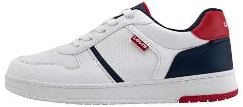 Levi's Kick Normal Lace Sneaker, Weiß Blau, 36 EU