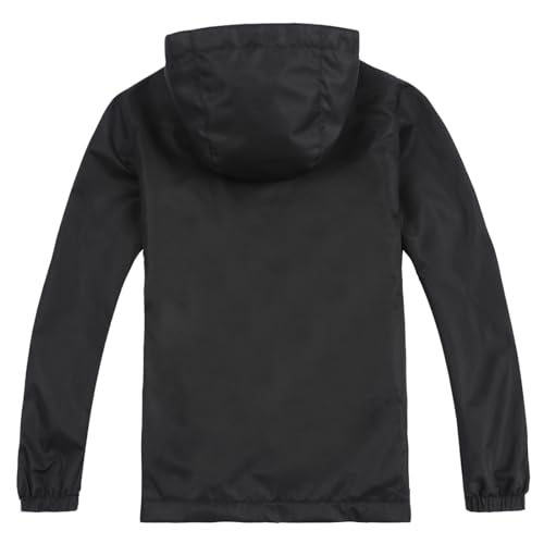 Image of Jingle Bongala Kids Waterproof Rain Jackets Lightweight Raincoats Fleece & Knitted Lining Hooded Windbreaker for Boys Girls