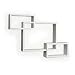 Danya B YU008W Intersecting Laminate Wall Shelf, White