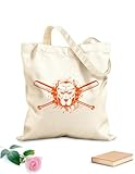 XIARON Borse a tracolla in tela di cotone Angry Dog Baseball Bat Patrol Garage Tessuto spesso 340g/m² Utilizzabile come borsa porta attrezzi M Arancia