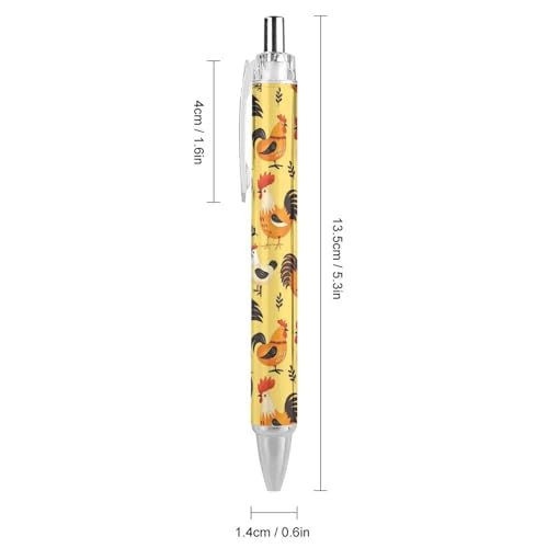 Bolígrafo retráctil Roosters de 4 piezas: ideal para tus apuntes de clase y tareas de oficina 2