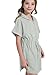 CharmWM Girls Swim Terry Cloth Cover Ups with Hat Kids Swimsuit Coverup Zip-Up Beach Bathing Suit Wraps with Pockets Swimsuits 5-14 Years