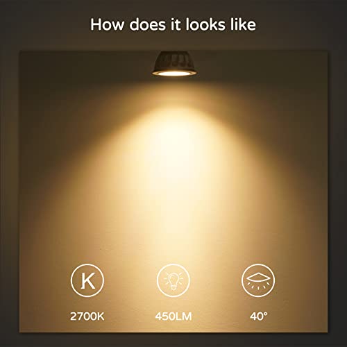 Torkase Dimmable Mr16 Led Bulbs(Ul Listed),2700K Soft White,5W-50W Equivalent,Gu5.3 Bi-Pin Base,12V Low Voltage,40-D Narrow Beam Angle,Indoor/Outdoor Landscape Warm Led Spot Lighting Bulbs,10-Pack #TOP1