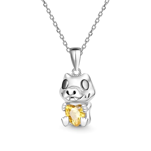 Collier cœur en cristal et crocodile, un cadeau d'anniversaire romantique et tendre