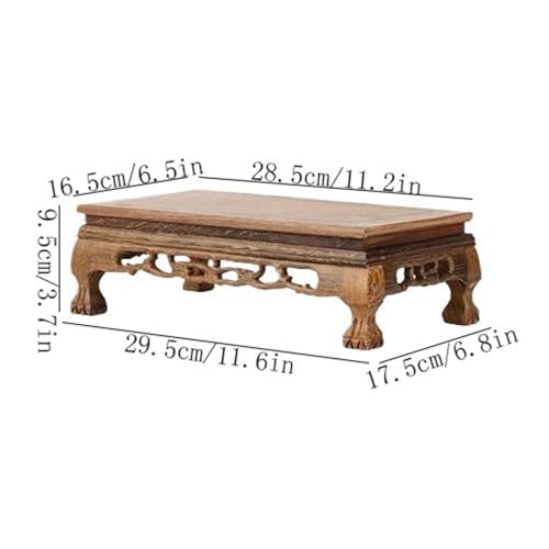 Base de bonsaï en bois style chinois grand format pour statue