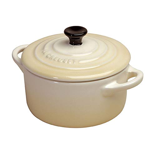 LE CREUSET 91005000681000 - Mini cocotte de cerámica de gres, 200 ml, 1 Persona, 10 cm de diámetro, Color Beige
