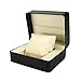 Spacmirrors Herren-/Damen-Uhren-Organizer Einzelne Uhrenbox Schwarzes Leder Uhrenbox Schmuck Aufbewahrungsbox Ständer für Uhr Heimdekoration Uhrenbox Display Box Uhrenbox