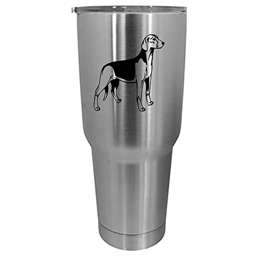 Serbian Tricolour Hound Dog Themed Etched 30oz Stainless Steel Tumbler