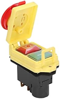 Zerodis Electromagnetic Switch for Cutting Machine,250V Electric Cutter Waterproof Electromagnetic Button Switch Industrial Button Switch for Cutting Machine