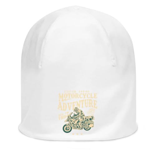 Bonnet coton extensible blanc Custom Engine Moto Adventure cross country unisexe