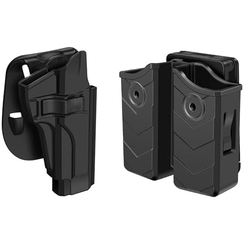 Beretta 92 92FS M9 M922 Holster & Universal Double Magazine Pouch OWB 9mm .40 Double Stack Mag Cover