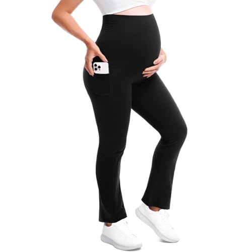 Save $4 on Walifrey Maternity Flared Leggings with Pocket - Image 6