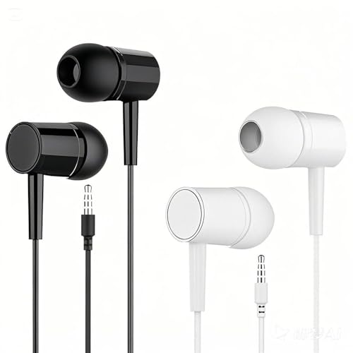 Wired Earbuds in-Ear Headphones with Microphone & Volume Control, 3.5m