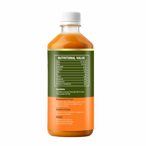 Image of Sea Buckthorn Juice, with Vitamin C, Omega 3-6-7-9 Fatty Acids & Antioxidants, Immunity & Gut Health Support, 500ml (Pack of 2)