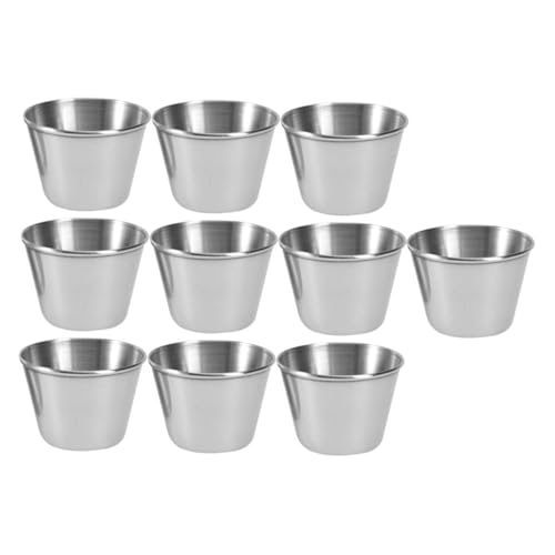 STOBAZA Restaurant Sauce Cup Set 10pcs Sauce Cups Lids Dish for Salad Seasoning Holder Modern Design