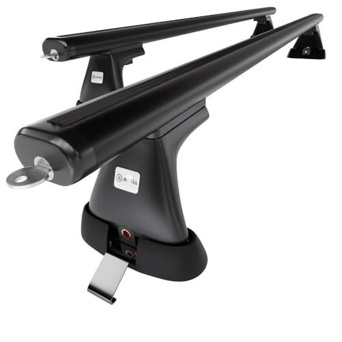 Mossa Barres de Toit en Aluminium adapté pour Citroen Xsara Picasso Monospace (2000-2006) - Porte-Bagages de Voiture Noir - Points de Montage 1