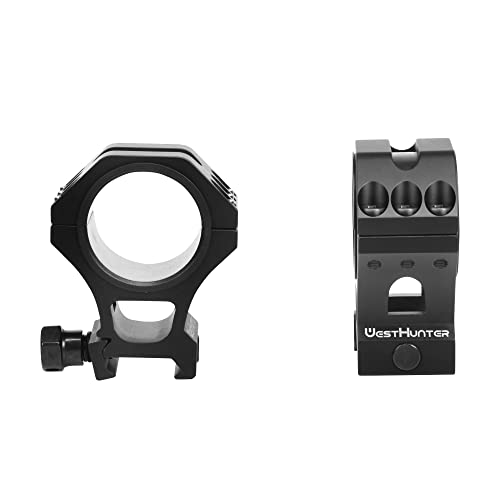 Westhunter Optics Precision 21 Mm Picatinny Scope Rings, 1 Inch 30 Mm 34 Mm Tactical Scope Mount | Black #TOP4