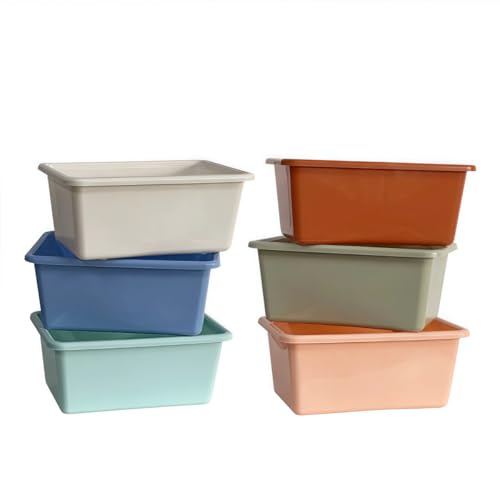 RAUVOLFIA 6 Pack Small Cubby Bin Storage Bins...