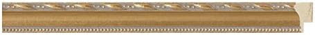 CountryArtHouse Picture Frame Moulding (Wood) 100ft bundle - Traditional Gold Finish - 0.625" width - 3/8" rabbet depth