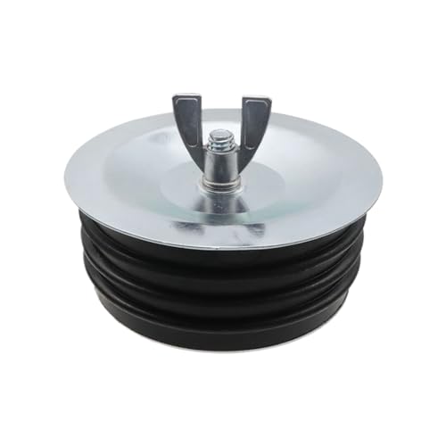 Image of Dnyta 4 inch inch Rubber Expansion Pipe Plug Sewer Pipe Plug with Wing Nut Sewer Cleanout Cap for Most Pools or Pipes Sink, DT1712