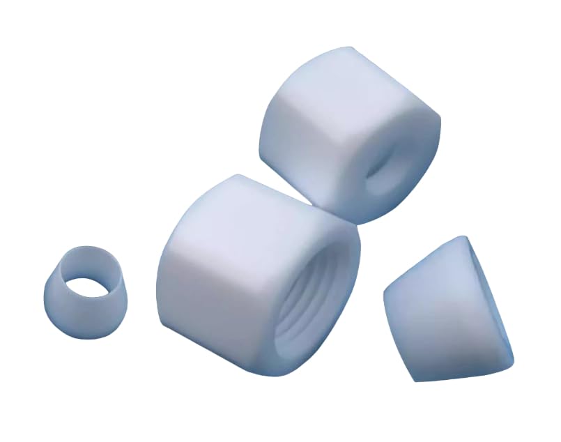 100PCS ϕ25.4 PTFE (Polytetrafluoroethylene) Teflon Plastic Metric Ferrule (Corrosion Resistant Electrical Insulation)