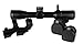 Monstrum 3-9x32 Rifle Scope with Offset Cantilever Scope Rings and Flip Up Lens Covers | Black