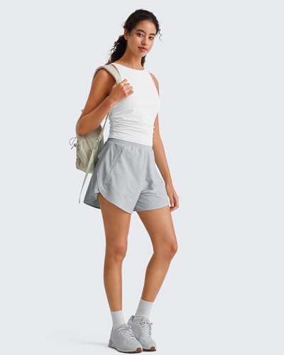 Image of G4Free Skimetic Workout Tank Tops for Women Side Ruched Sleeveless High Neck Crop Top Summer Athletic Gym Shirts