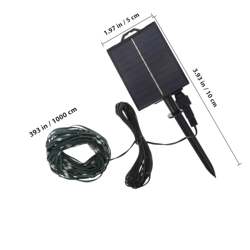 Tira de luces LED solar 4.5v 10m 100led blanca cálida miniatura 2