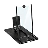 Screen Magnifier, Portable Movie and TV Viewer, Foldable Stand with Wireless Remote Control, 3D HD Mobile Phone Magnifier Projector Screen, Enhanced Viewing Experience for Smartphones
