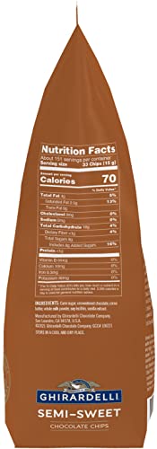 Ghirardelli Semi-Sweet Chocolate Chips, 5lb bag with Ghirardelli Stamped Barista Spoon