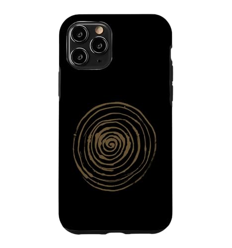 Grunge Spiral Abstract Nature Vintage y2k Earthy Brown �X�}�z�P�[�X iPhone 11 Pro �p