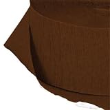 Chocolate Brown Crepe Paper Streamers, 2 Rolls, 145 Feet Total