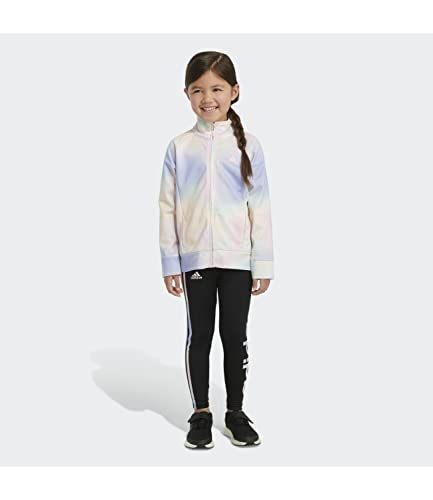 Adidas Girls Zip Front Classic Tricot Jacket And Joggers Set, Pink With Multicolor, 6 #TOP4