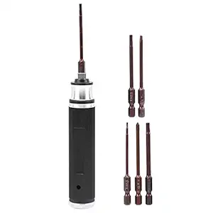 Ubervia Safe Hex Screwdriver, Anti - ?Skid Designs Convenient 6 - ?in - ?1 Screwdriver, for Car Lovers Repair Model Planes Repair Remote Control Car Repair Ships