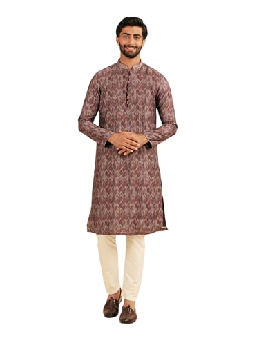 Kurta pyjama en soie homme Manyavar violet vêtement ethnique XL