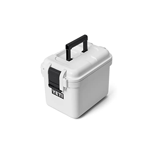 YETI LoadOut 15 GoBox Divided Waterproof Cargo Case, Dry Box, Camera Case, Fishing Tackle Box, White